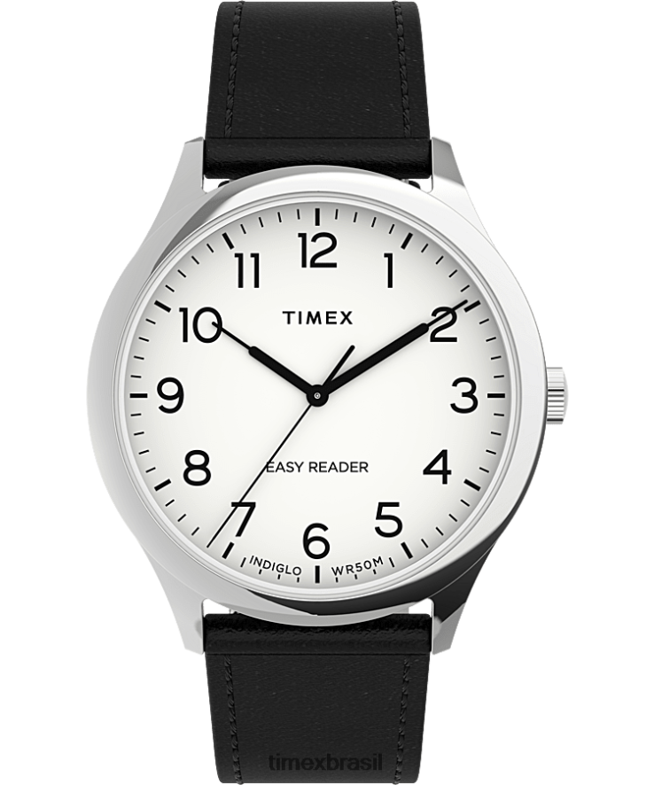 relógios | Timex homens relógio com pulseira de couro easy reader gen1 40 mm XFN60X192 moda