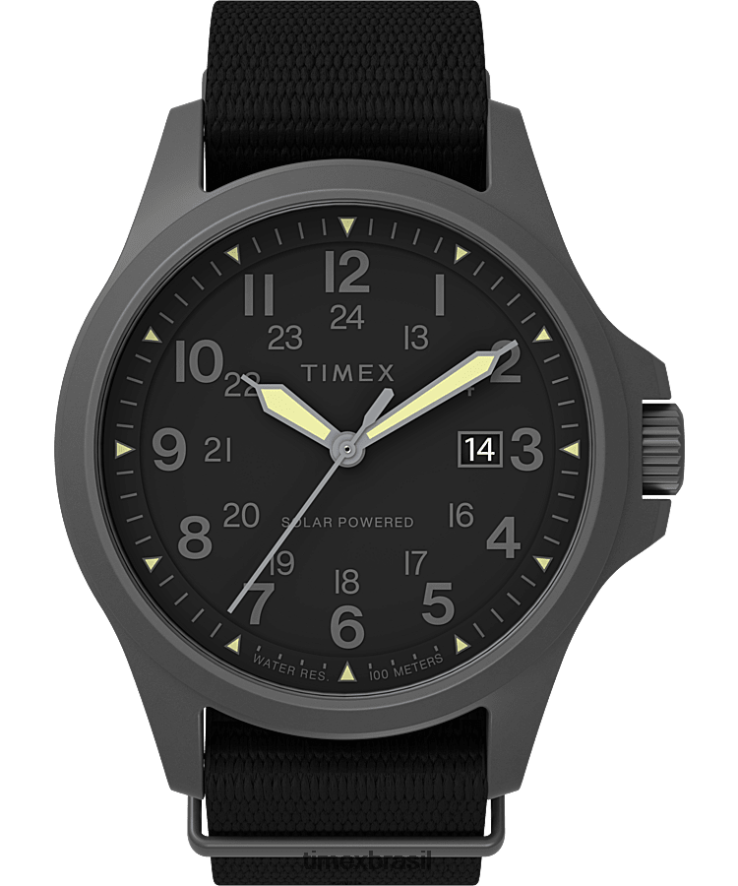 relógios | Timex homens Expedição North Field Post Solar Relógio com pulseira de tecido reciclado de 41 mm XFN60X31 bronze/preto