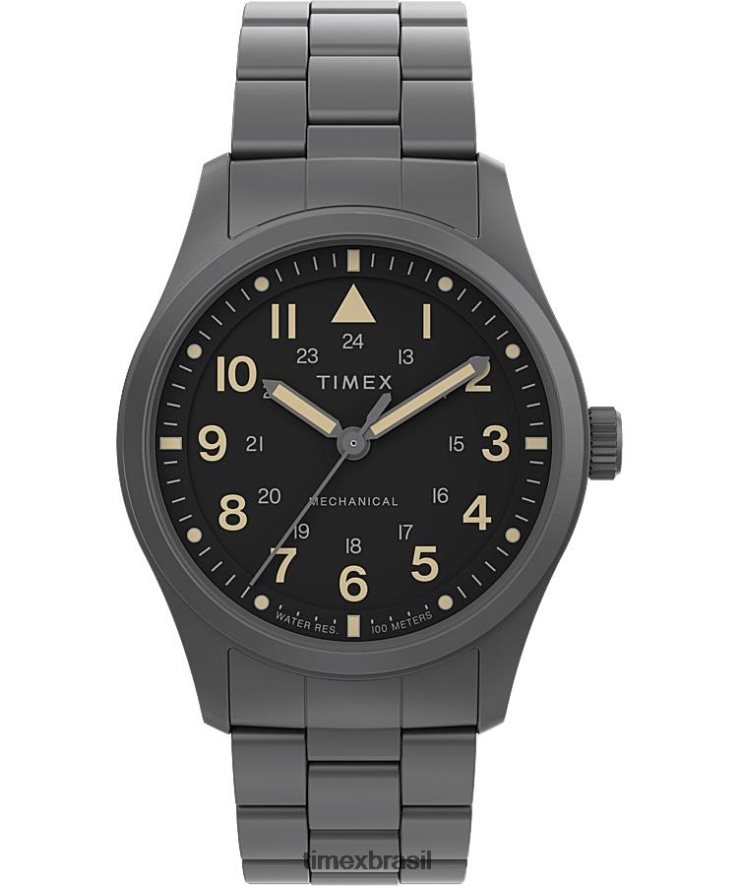 relógios | Timex homens Expedição North Field Relógio mecânico com pulseira de aço inoxidável de 38 mm XFN60X19 preto