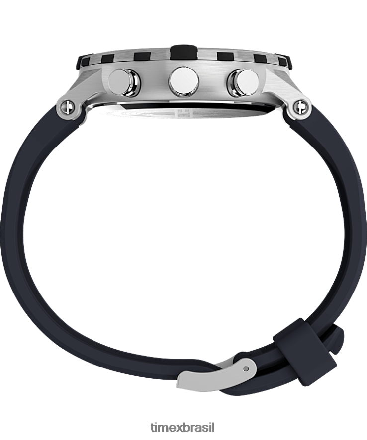 relógios | Timex homens Relógio Expedição North Tide-Temp-Compass com pulseira de silicone de 45 mm XFN60X36 aço inoxidável/azul