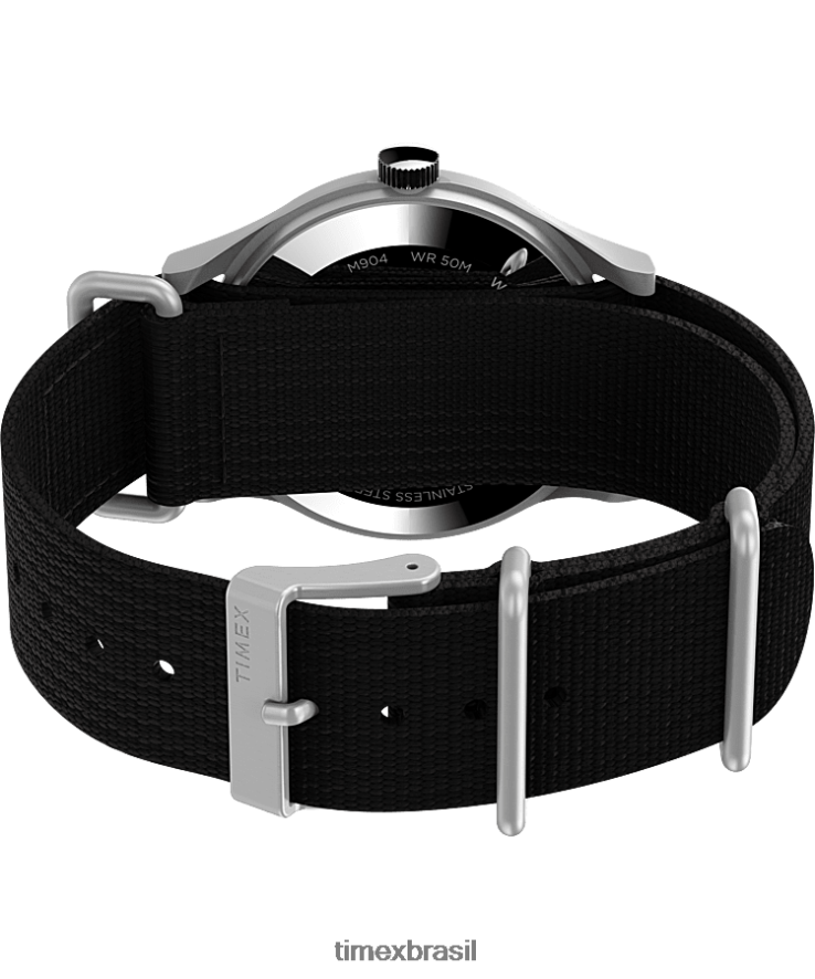 relógios | Timex x homens relógio todd snyder mk1 com pulseira de tecido de 40 mm XFN60X1 aço inoxidável/preto/outros