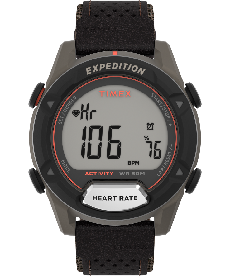 relógios | Timex homens expedição trailblazer + relógio com pulseira de material misto de 43 mm XFN60X241 vermelho acastanhado