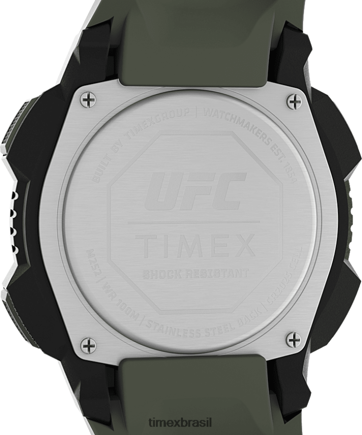 relógios | Timex homens relógio com pulseira de resina ufc core shock 45mm XFN60X268 preto/camuflado
