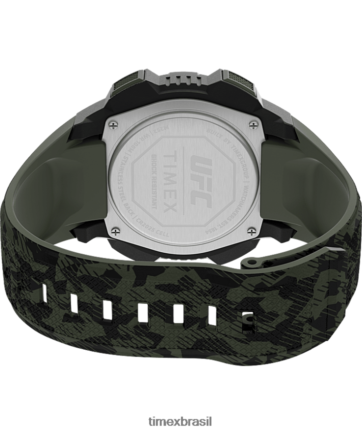 relógios | Timex homens relógio com pulseira de resina ufc core shock 45mm XFN60X268 preto/camuflado
