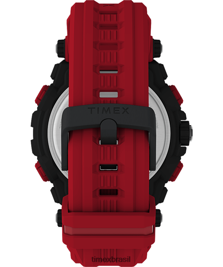 relógios | Timex homens relógio com pulseira de resina ufc impact 50mm XFN60X246 preto/vermelho