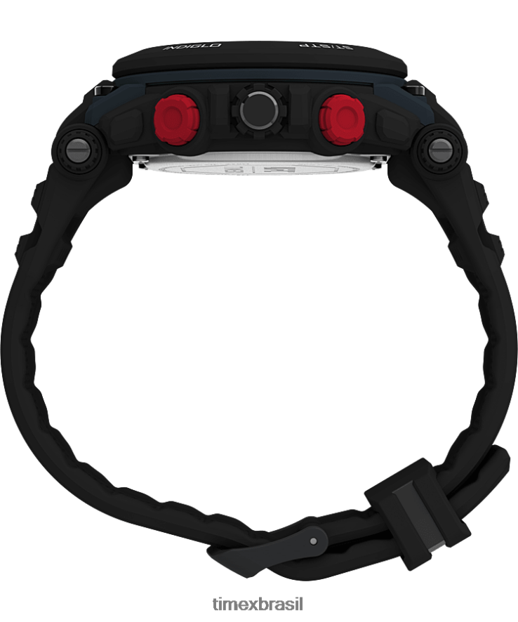 relógios | Timex homens relógio com pulseira de resina ufc impact 50mm XFN60X252 preto