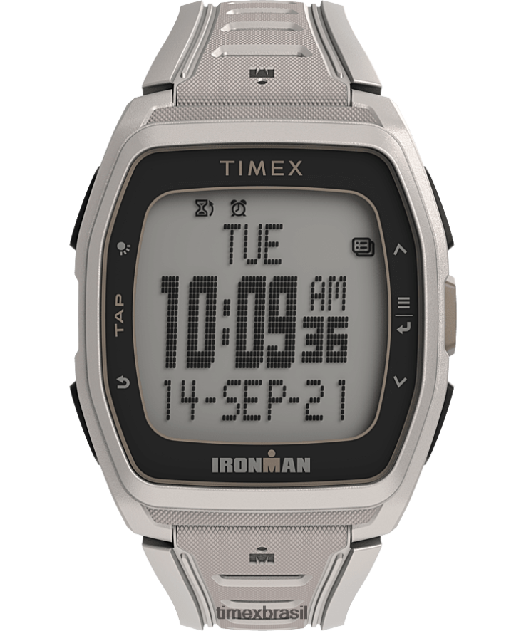 relógios | Timex homens relógio ironman t300 com pulseira de silicone XFN60X261 Branco preto