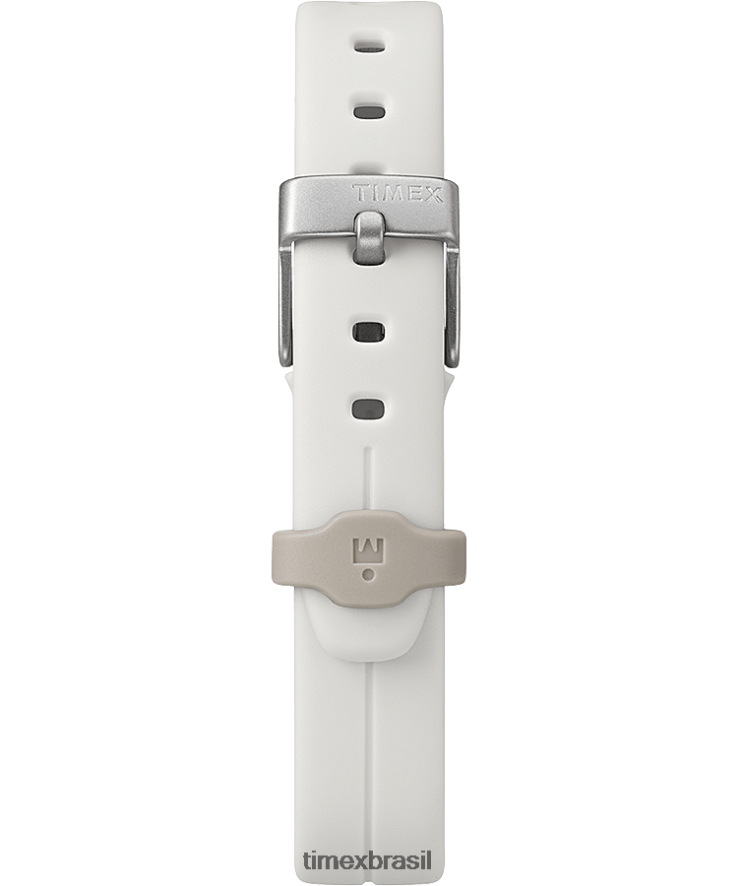 relógios | Timex mulheres Ironman Transit Relógio com pulseira de resina de tamanho médio de 33 mm XFN60X407 branco/rosa dourado