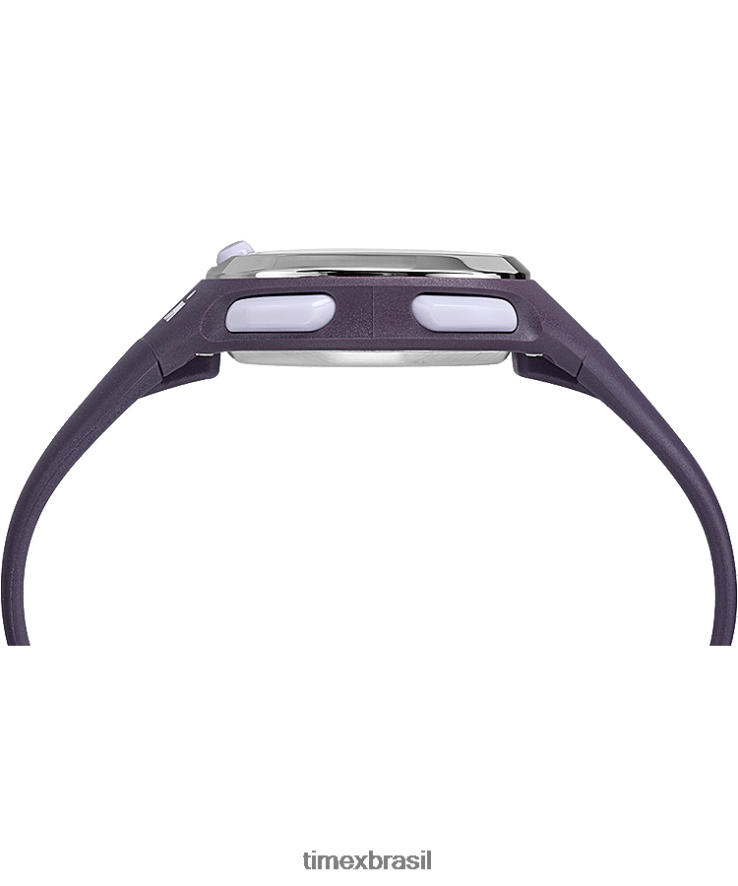 relógios | Timex mulheres Ironman Transit Relógio com pulseira de resina de tamanho médio de 33 mm XFN60X409 roxo/prateado