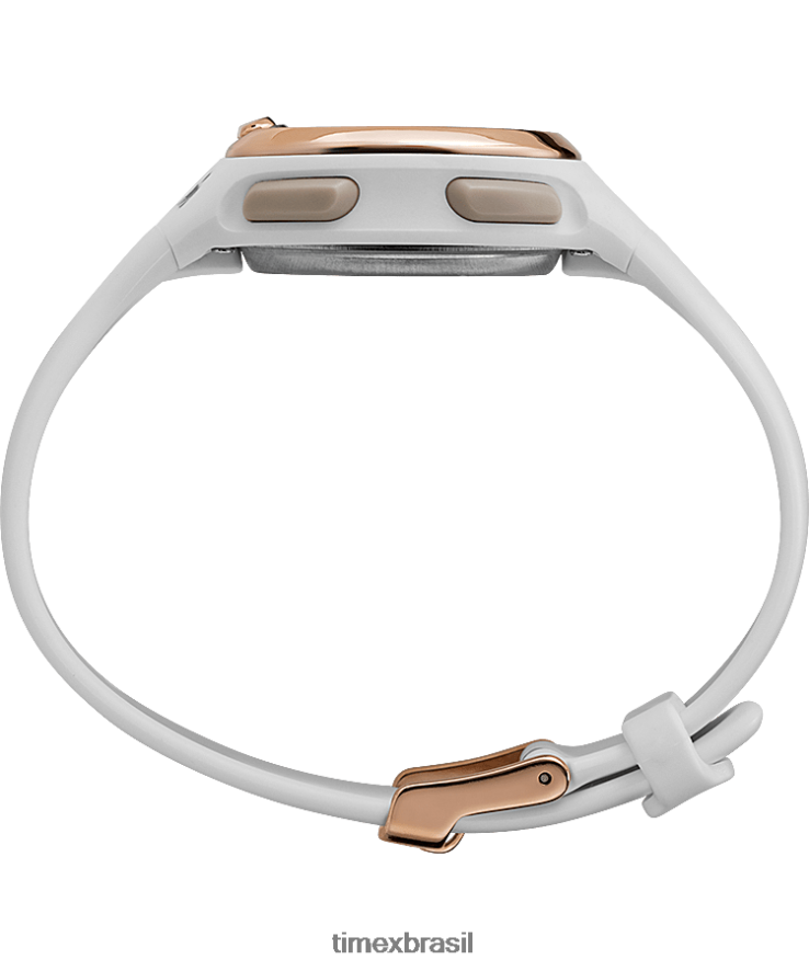 relógios | Timex mulheres ironman heartfit transit + pulseira de resina de 33 mm relógio de atividade e frequência cardíaca XFN60X403 branco/rosa dourado