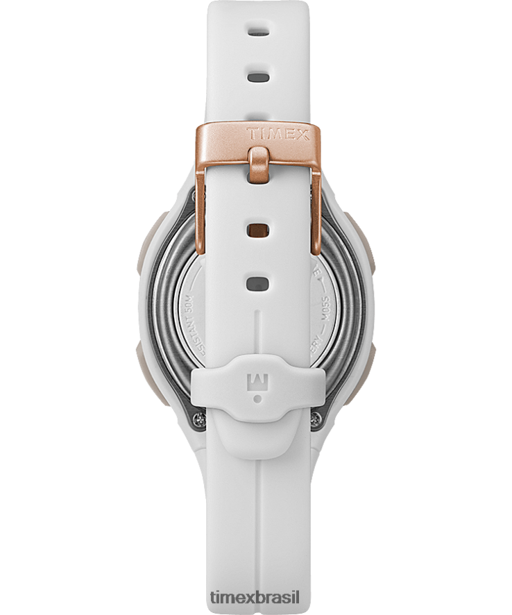 relógios | Timex mulheres ironman heartfit transit + pulseira de resina de 33 mm relógio de atividade e frequência cardíaca XFN60X403 branco/rosa dourado