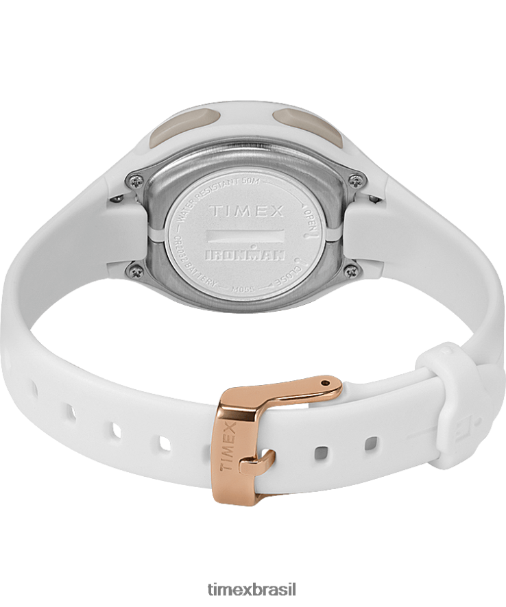 relógios | Timex mulheres ironman heartfit transit + pulseira de resina de 33 mm relógio de atividade e frequência cardíaca XFN60X403 branco/rosa dourado