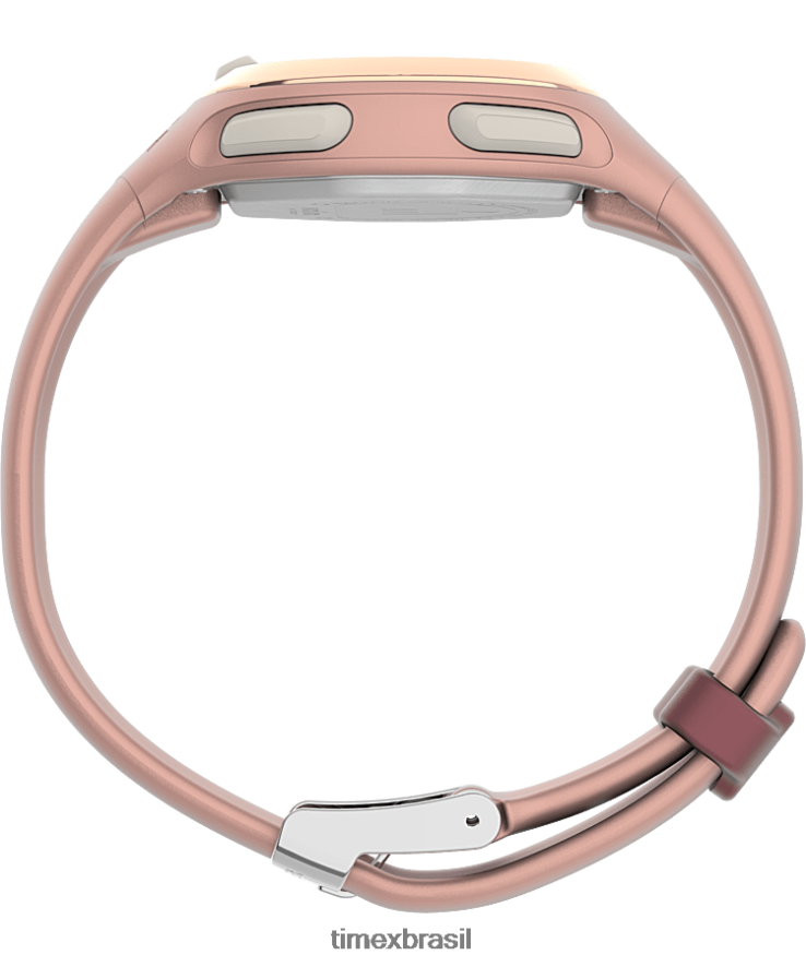 relógios | Timex mulheres relógio com pulseira de resina transit 33mm XFN60X406 tom rosa/rosa dourado