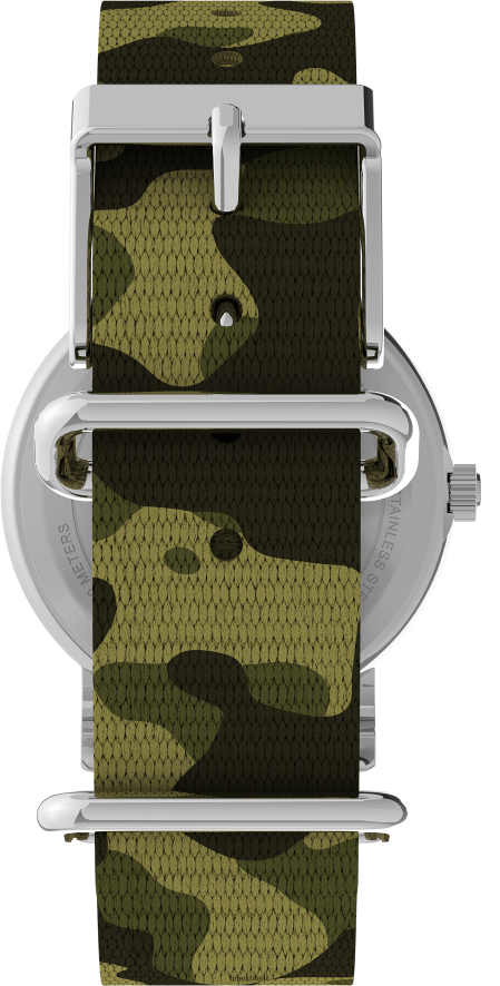 relógios | Timex mulheres relógio com pulseira de tecido de 31 mm da Weekender XFN60X391 tom prateado/verde/branco