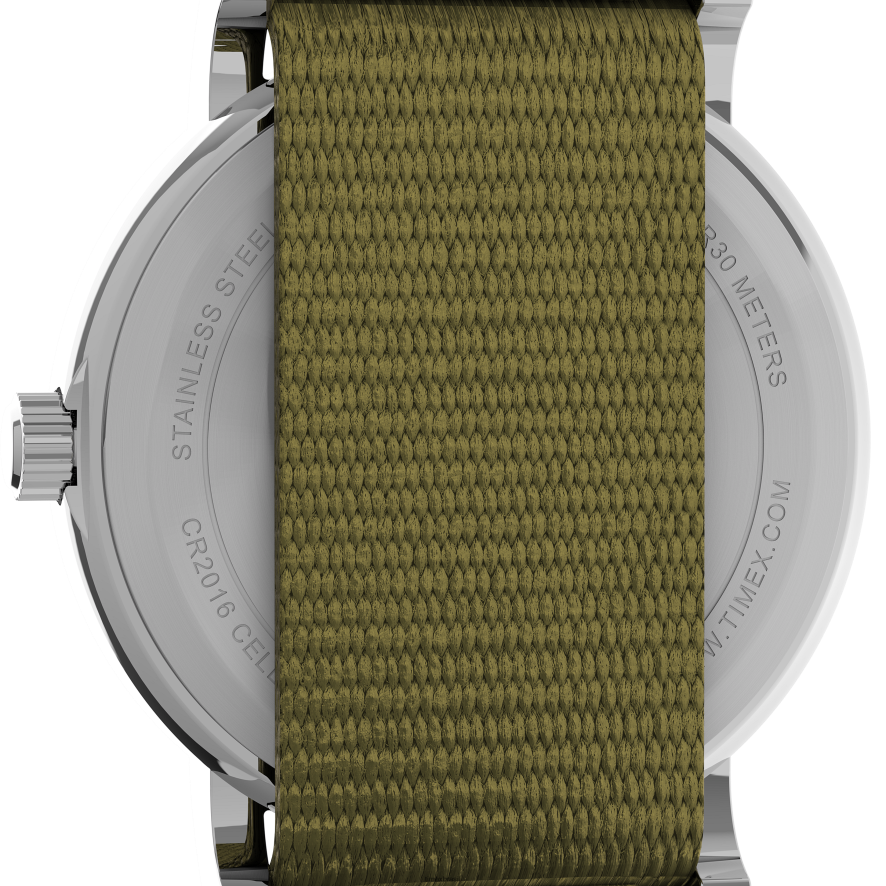 relógios | Timex mulheres relógio com pulseira de tecido de 31 mm da Weekender XFN60X391 tom prateado/verde/branco