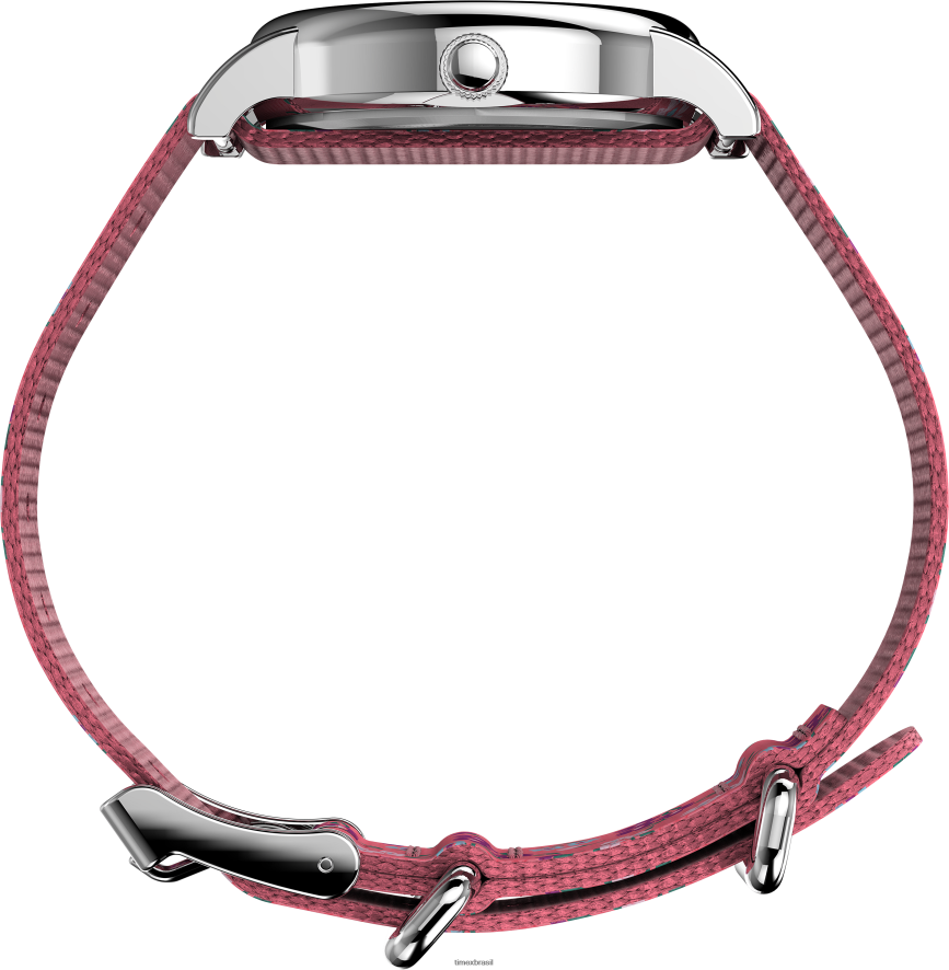 relógios | Timex mulheres relógio com pulseira de tecido de 31 mm da Weekender XFN60X392 tom prateado/rosa/branco