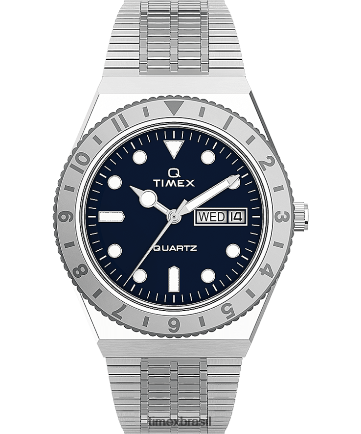 relógios | Q Timex mulheres Relógio com pulseira de aço inoxidável de 36 mm XFN60X343 aço inoxidável/azul