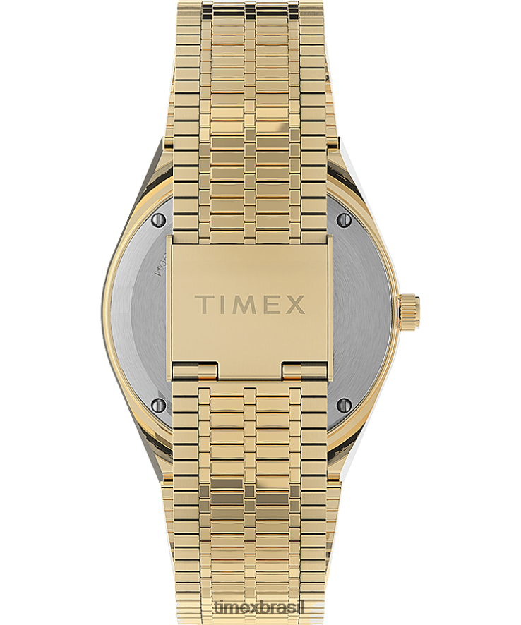 relógios | Q Timex mulheres Relógio com pulseira de aço inoxidável de 36 mm XFN60X349 tom dourado/creme