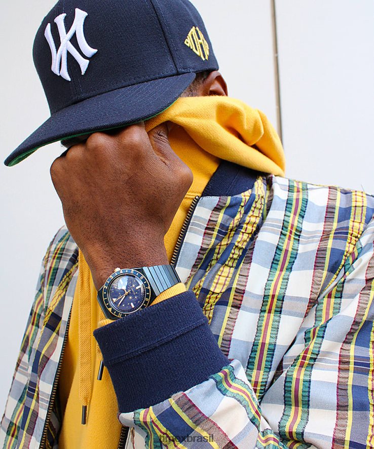 relógios | Q Timex mulheres relógio com banda de expansão de aço inoxidável celestial de 36 mm XFN60X327 azul