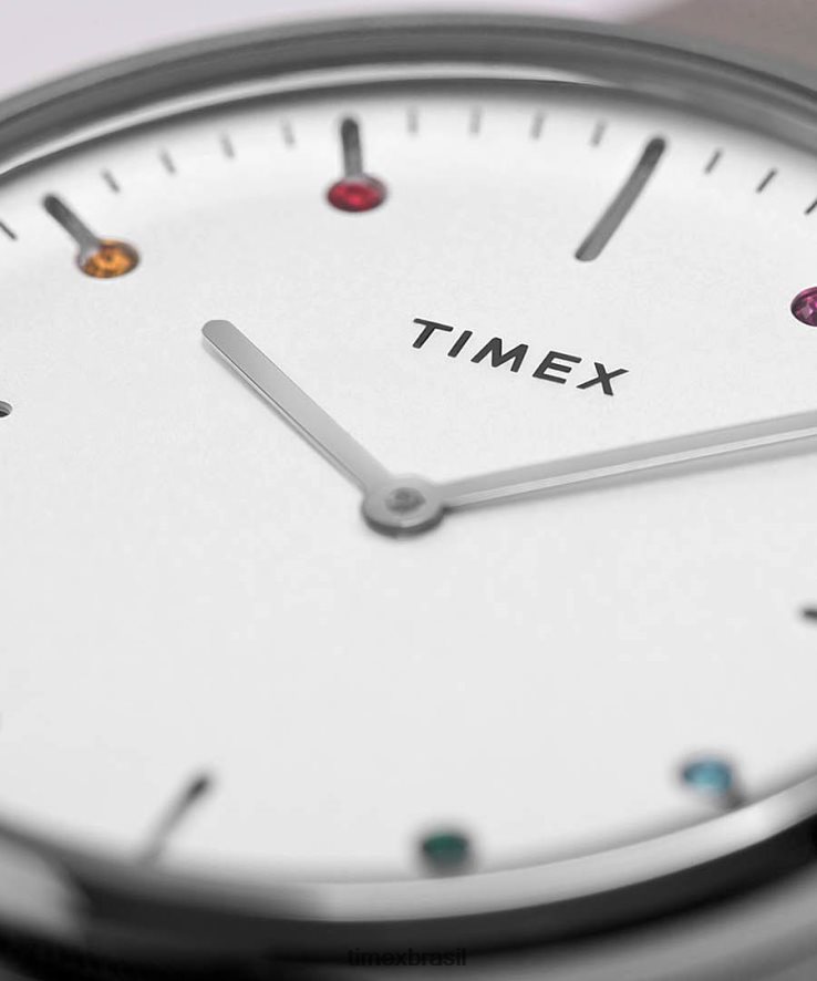 relógios | Timex mulheres relógio com pulseira de aço inoxidável de 36 mm no centro da cidade XFN60X329 aço inoxidável/tom prateado