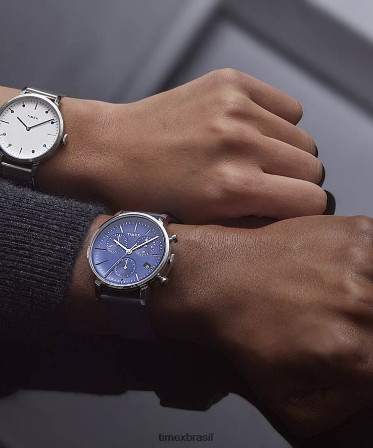 relógios | Timex mulheres relógio com pulseira de aço inoxidável de 36 mm no centro da cidade XFN60X329 aço inoxidável/tom prateado