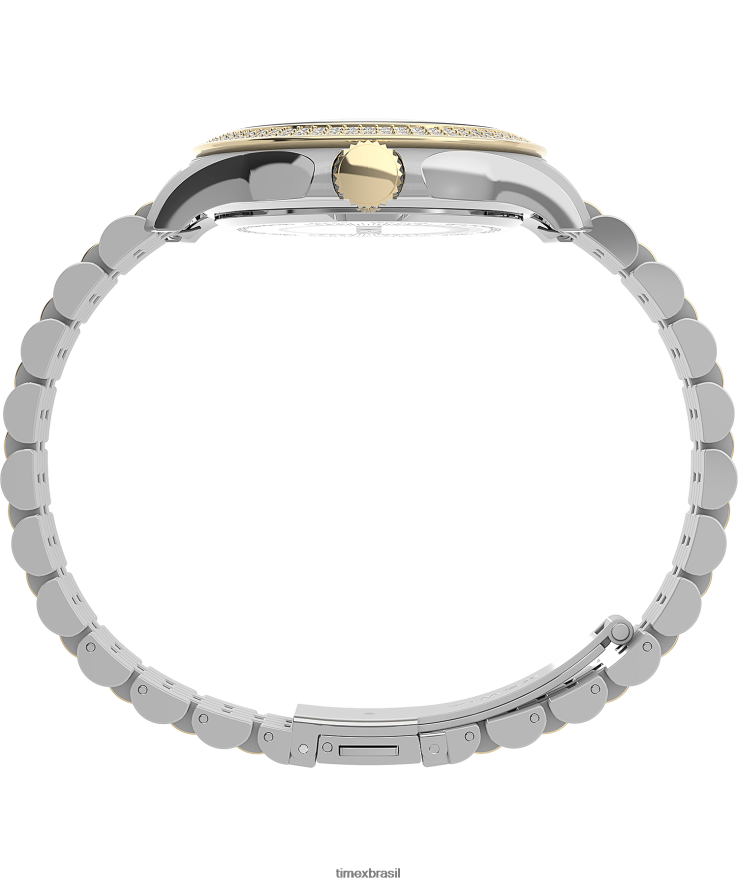 relógios | Timex mulheres relógio com pulseira de aço inoxidável kaia 38 mm XFN60X361 dois tons/tom prateado