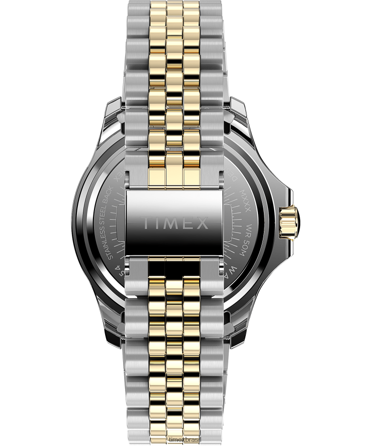 relógios | Timex mulheres relógio com pulseira de aço inoxidável kaia 38 mm XFN60X361 dois tons/tom prateado