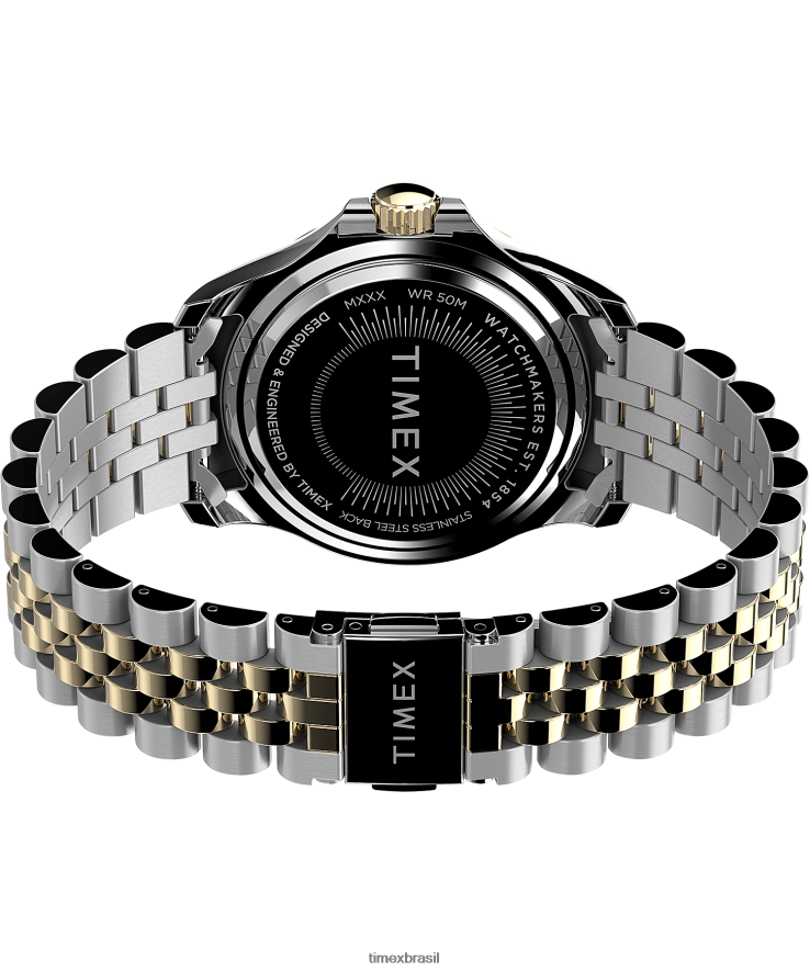 relógios | Timex mulheres relógio com pulseira de aço inoxidável kaia 38 mm XFN60X361 dois tons/tom prateado