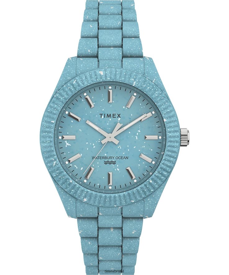 relógios | Timex mulheres relógio com pulseira de plástico reciclado legado ocean 37 mm XFN60X381 azul