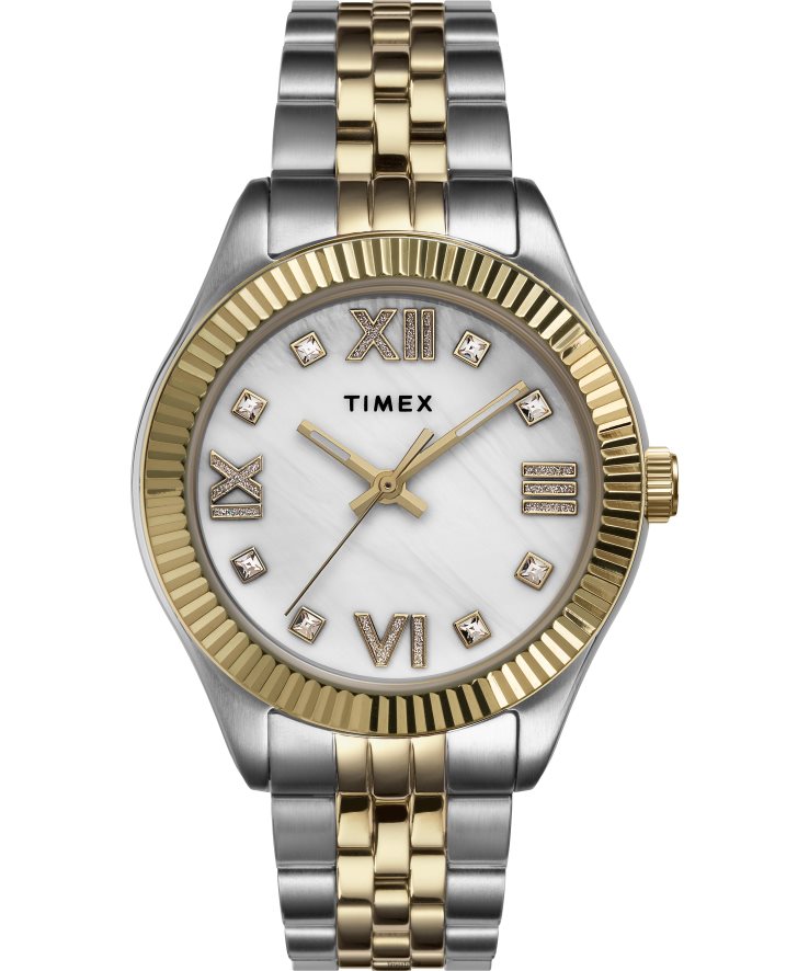 relógios | Timex mulheres relógio legado com pulseira de aço inoxidável de 34 mm XFN60X324 bicolor/madrepérola