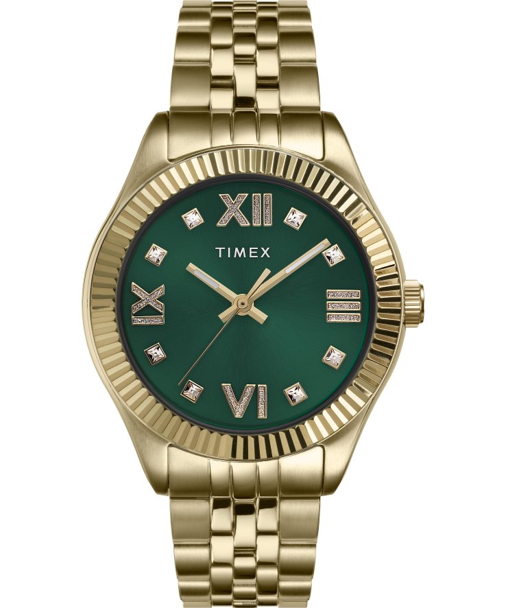 relógios | Timex mulheres relógio legado com pulseira de aço inoxidável de 34 mm XFN60X325 tom dourado/verde