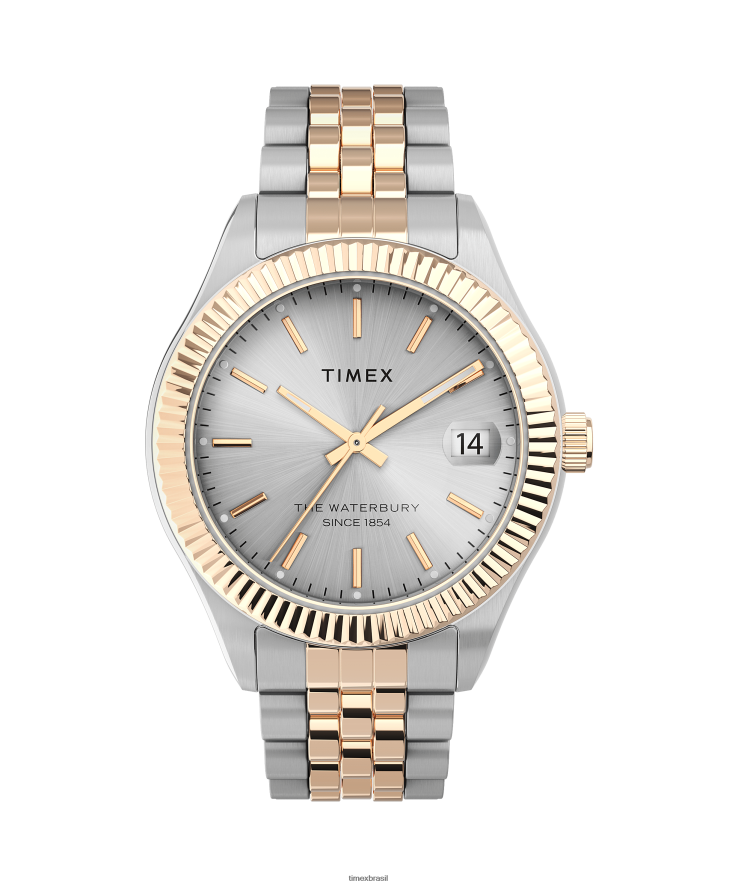 relógios | Timex mulheres relógio legado com pulseira de aço inoxidável de 34 mm XFN60X337 dois tons/tom prateado
