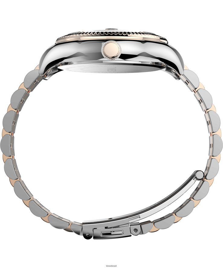 relógios | Timex mulheres relógio legado com pulseira de aço inoxidável de 34 mm XFN60X337 dois tons/tom prateado