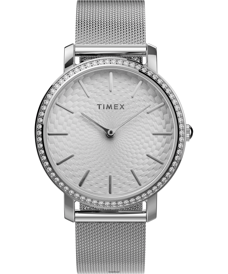 relógios | Timex mulheres transcende relógio com pulseira de aço inoxidável de 34 mm XFN60X356 tom prata